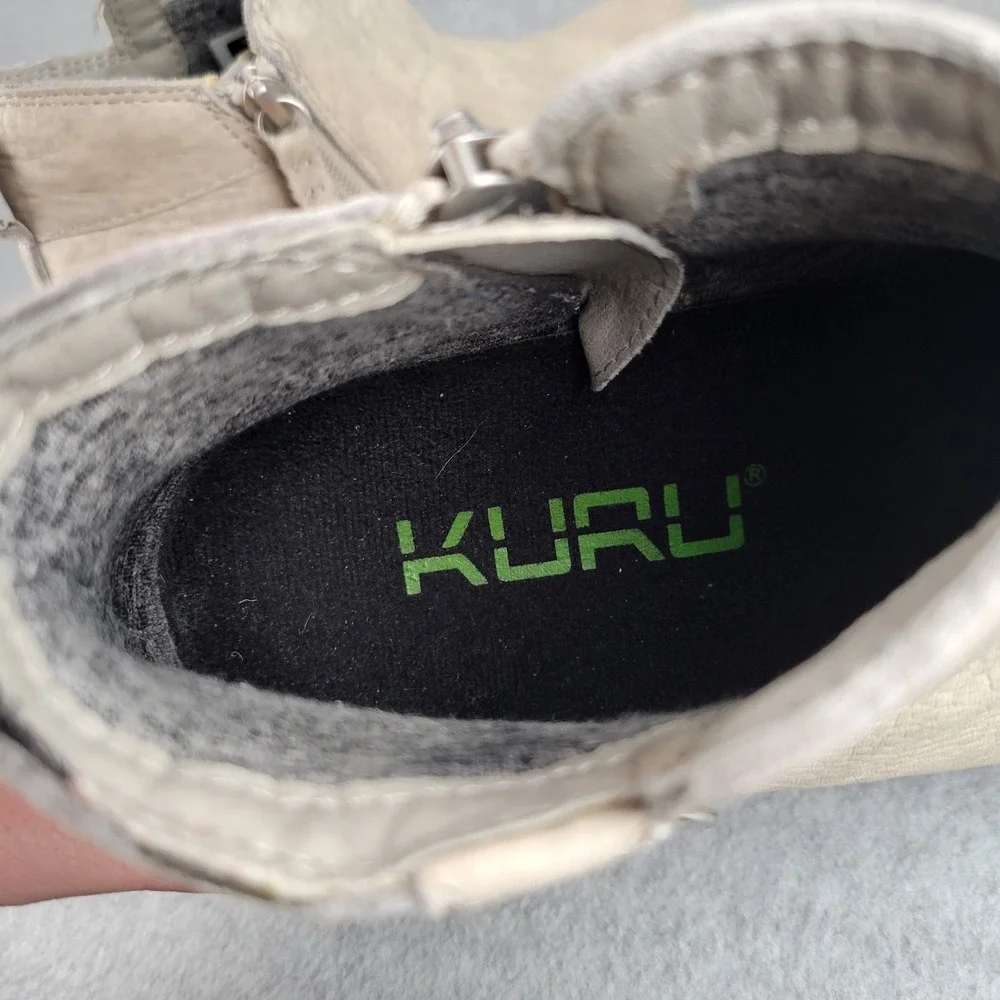 Kuru Tempo Womens Size 6.5 Gray‎ Classic Outdoor Leather Zip Ankle Boots